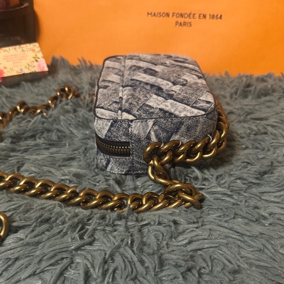 Kurt Geiger Denim Crossbody Bag with Gold Chain - Picture 5 of 5